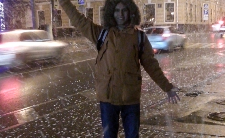 Первый снег в Москве!