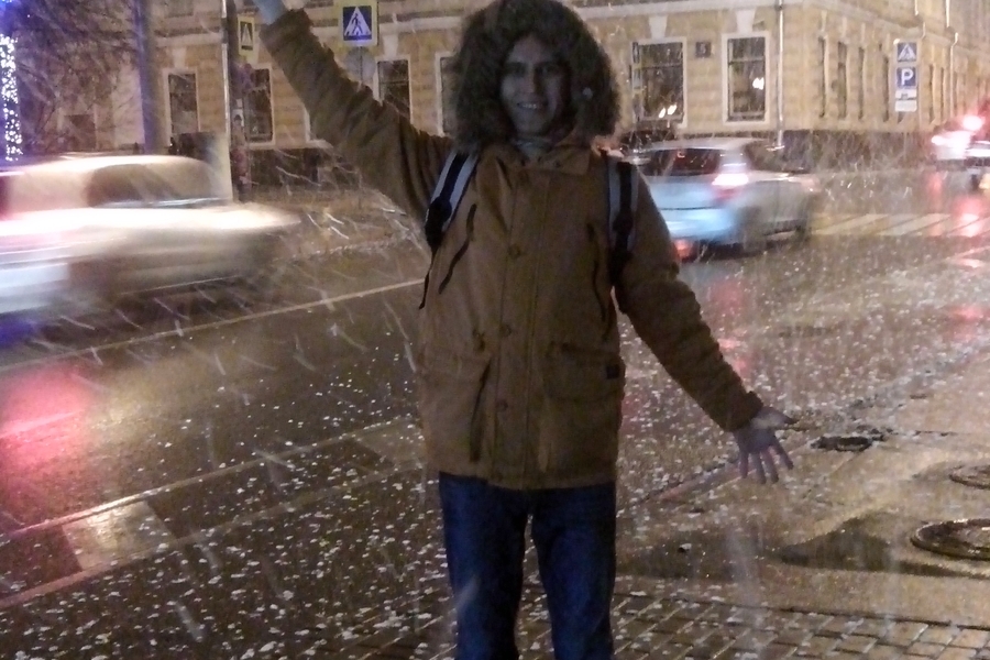 Первый снег в Москве!